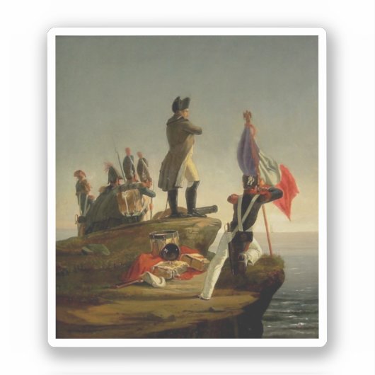 Napoleon wacht op de brig Inconstant Sticker (Voorkant)