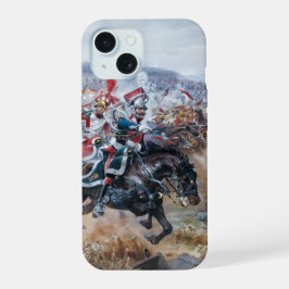 Napoleonic battle scene painting Leipzig  iPhone 15 Hoesje