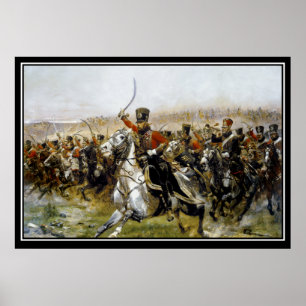 Napoleons Huzaren Slag bij Friedland 1807 Poster