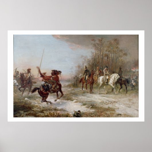 Napoleon's Peril te Brienne-le-Chateau, c.1891 (oi Poster (Voorkant)