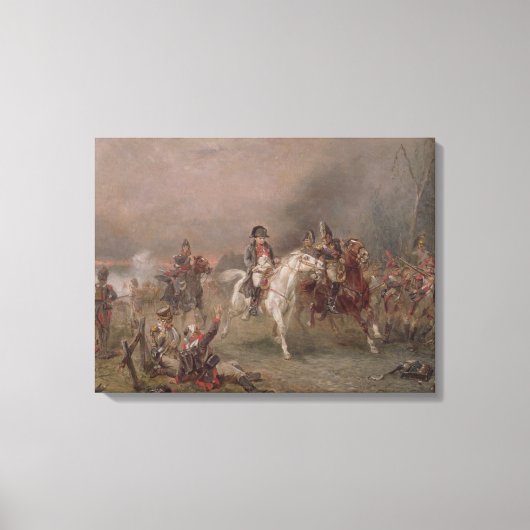 Napoleon's Retreat (olie op doek) Canvas Afdruk (Voorkant)