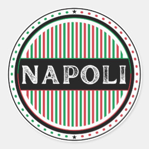 Napoli City Pride Embleem – Italiaanse identiteit Ronde Sticker