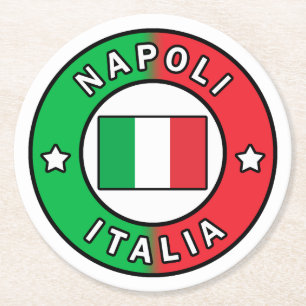 Napoli Italia Ronde Kartonnen Onderzetter
