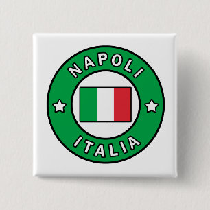 Napoli Italia Vierkante Button 5,1 Cm