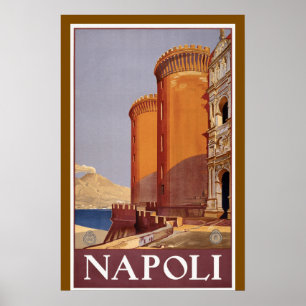 Napoli, Italië Vintage Reisposter Poster