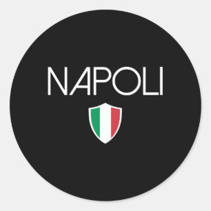 Napoli Jersey Italiaanse vlag Napels Italië Ronde Sticker