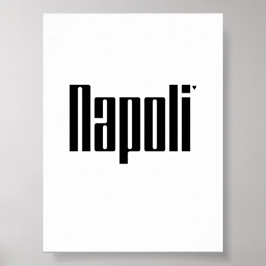 Napoli - minimalistic typography poster (Voorkant)