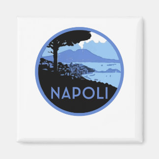 Napoli Mount Vesuvius - Retro Napels Italië Magneet