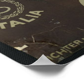 Napoli Naples Poster Vintage voyage Annonce Rétro (Coin)