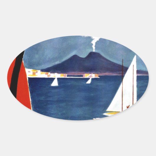 Napoli Ovale Sticker (Voorkant)