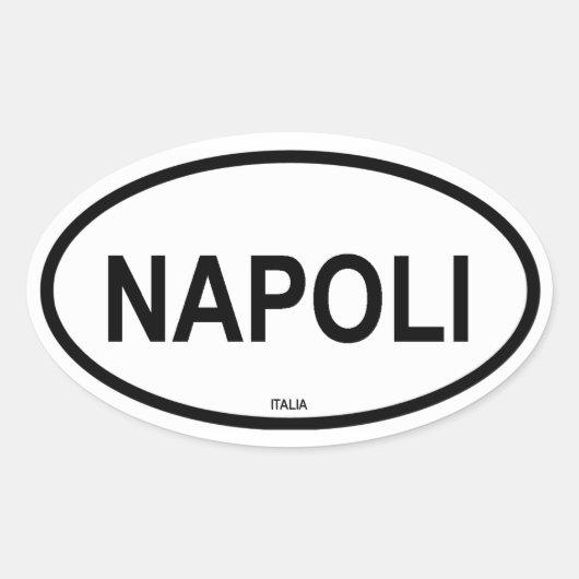 Napoli Ovale Sticker (Voorkant)