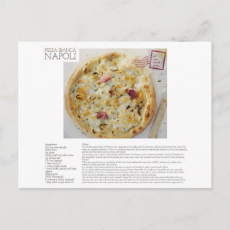 NAPOLI Pizza Bianca Recipe Briefkaart