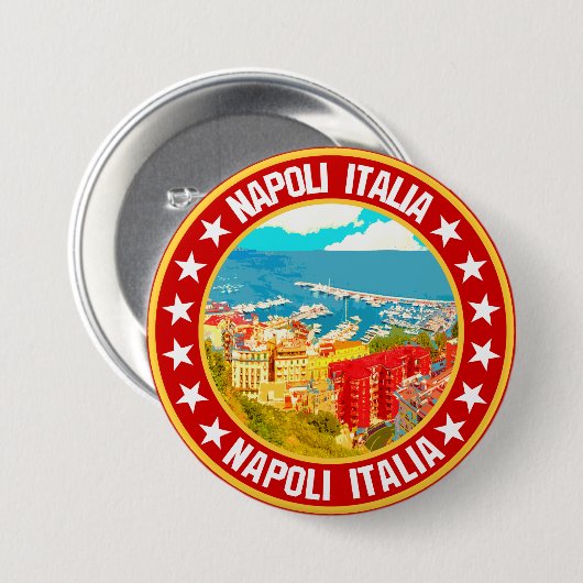 Napoli Ronde Button 7,6 Cm (Voorkant /achterkant)
