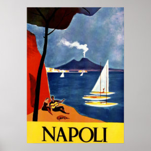 Napoli Travel Love Romance Poster