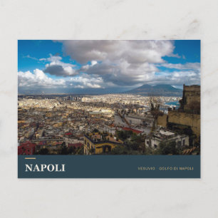 Napoli Vesuvius en Baai Panorama Briefkaart