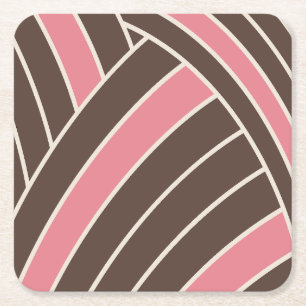 Napolitaans Abstract Vierkante Kartonnen Onderzetter