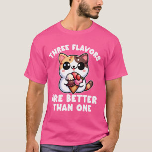 Napolitaans ijs Vrouwen chocolade vanille stro T-shirt