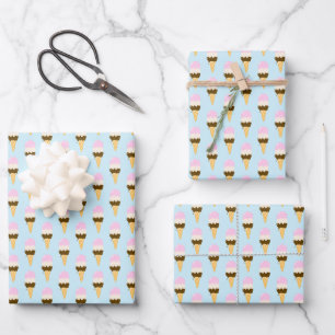Napolitaans ijskegelpatroon inpakpapier vel