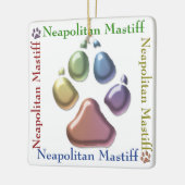 Napolitaans Mastiff Square Keramisch Ornament (Links)