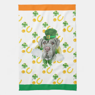 Napolitaanse Mastiff Huis Decoratie St. Patrick's  Theedoek