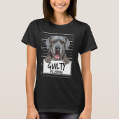 Napolitaanse Mastiff Mugshot Guilty Dog T-shirt (Voorkant)