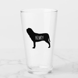 Napolitaanse Mastiff Silhouette Neo Dog Gepersonal Glas