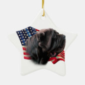 Napolitaanse Mastiff vlag Keramisch Ornament (Achterkant)