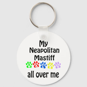 Napolitaanse mastiff wandelingen ontwerp sleutelhanger