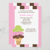 Napolitano Ice Cream Invitation Anniversaire (Devant / Derrière)