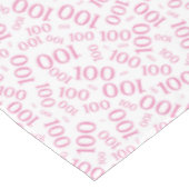 Nappe 100e anniversaire Motif des numéros rose et blanc (Angle)
