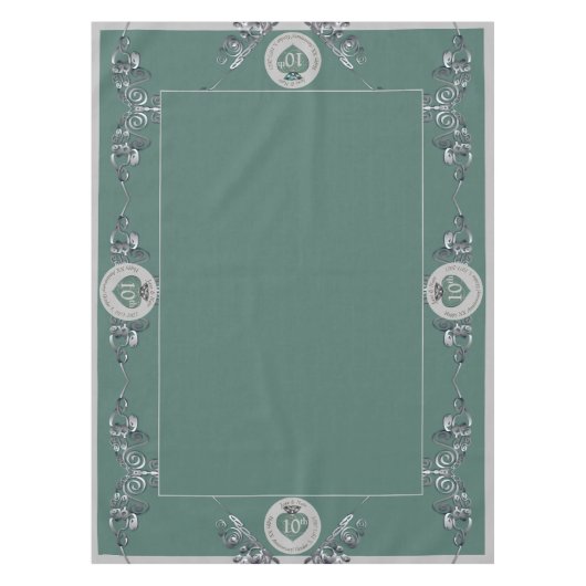 Nappe 10e, 11e, 20e, 25e anniversaire de mariage  (Devant)