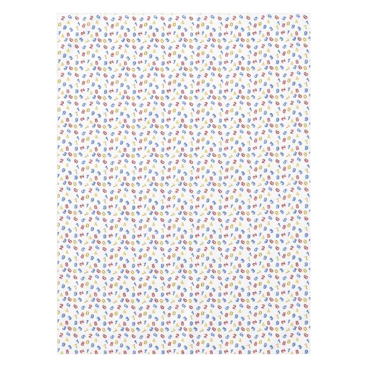 Nappe 123 chiffres Rouge Jaune Bleu (Devant)