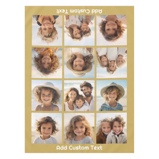 Nappe 12 Collage photo avec Arrière - plan or (Devant)