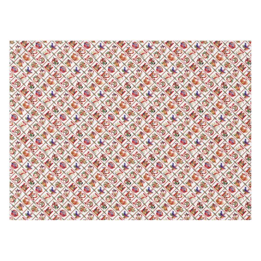 Nappe 12 Jours de couverture de Noël Imprimer (Devant (Horizontal))