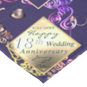 Nappe 18e anniversaire Porcelaine Cat's Eye Blue Centre (Angle)