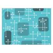 Nappe 1950 Eames Era Art Crosshairs Turquoise (Devant (Horizontal))