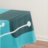 Nappe 1950 Eames Era Art Crosshairs Turquoise (In Situ)