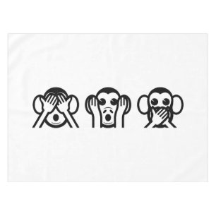 Nappe 3 singes sages Emoji