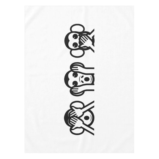 Nappe 3 singes sages Emoji (Devant)