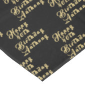 Nappe 40e anniversaire Nom de fête Noir Motif moderne (Angle)