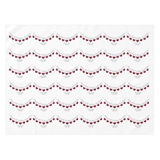 Nappe 40e Ruby Mariage Anniversaire du coeur rouge (Devant (Horizontal))