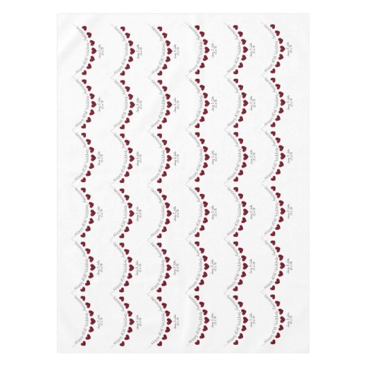 Nappe 40e Ruby Mariage Anniversaire du coeur rouge (Devant)