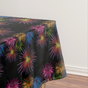 Nappe 4 JUILLET FEU DE FÊTE COTON Table