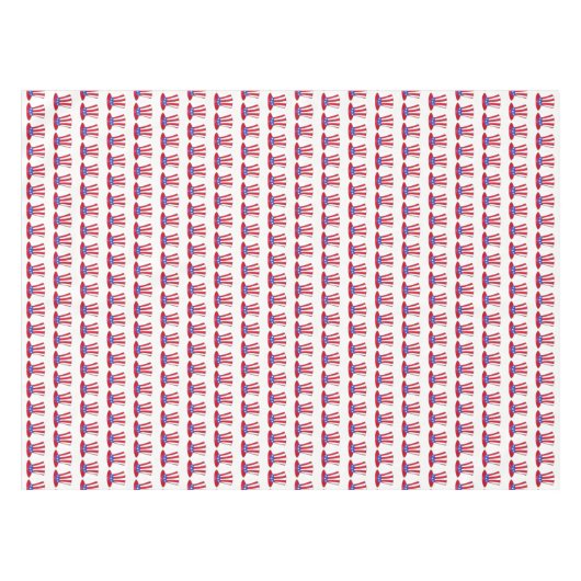 Nappe 4 juillet Patriotic USA Uncle Sam Stars Stripes Ca (Devant (Horizontal))