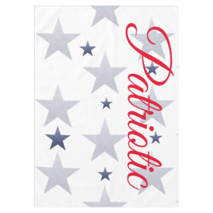 Nappe 4 juillet, rouge, blanc, étoiles bleues patriotiqu
