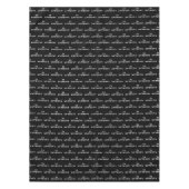 Nappe 50e anniversaire Nom de fête Noir Motif moderne (Devant)