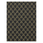 Nappe 50e anniversaire Nom de fête Noir Motif moderne (Devant)