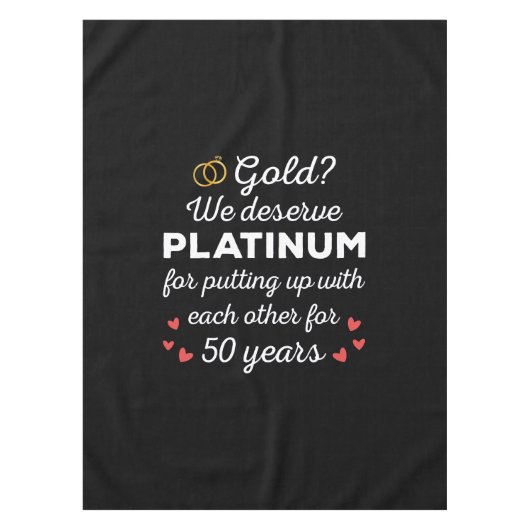Nappe 50ème anniversaire de Mariage I - Gold Funny Coupl (Devant)