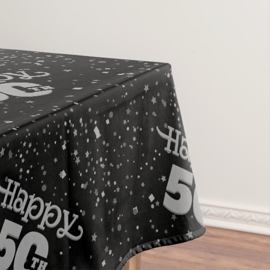Nappe 50ème NOIR avec typographie gris (In Situ)