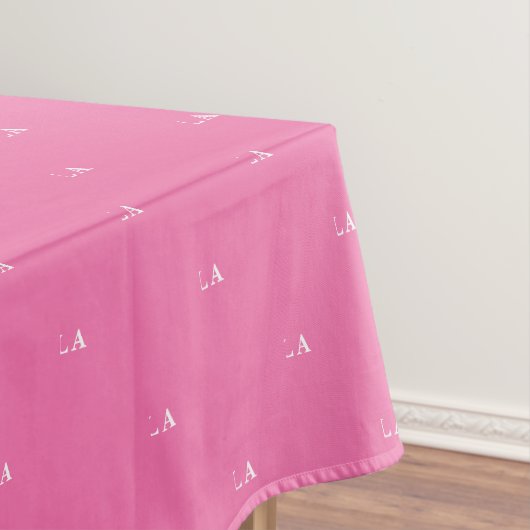 Nappe 60e anniversaire Nom de la fête Motif rose moderne (In Situ)